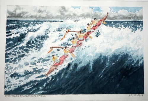 Quadro acquerello hawaii - quadro,