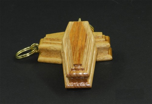 Portachiavi legno bara - legno, "bara"