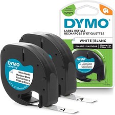 Dymo LetraTag etichette originali in plastica – rotolo da 12 mm x 4 m.