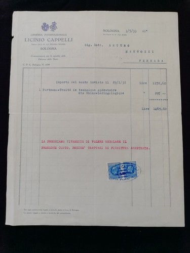 Fattura bologna licinio - fattura,