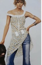 DENNY ROSE ABITO vestito bianco a fiorellini tg. L rarissimo