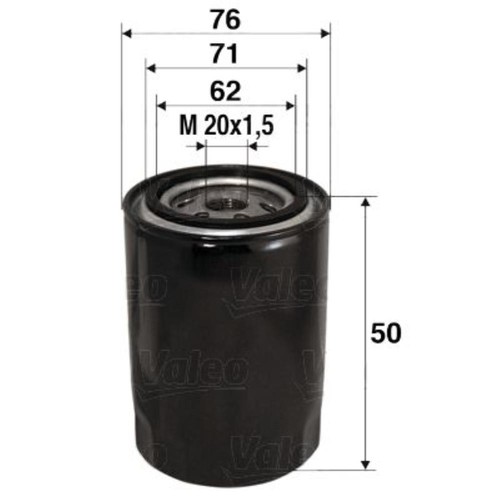Filtro olio valeo - filtro, 586001