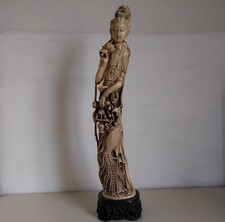 Statua antica Guanyin in pietra saponaria