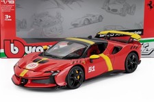 MODELLINO AUTO STATICO BURAGO FERRARI SF90 XX #51 24H LE MANS WINNER LIVERY 1/18