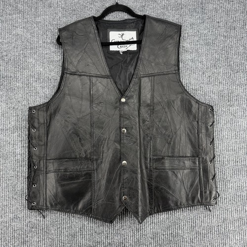 Gilet vintage vera pelle uomo