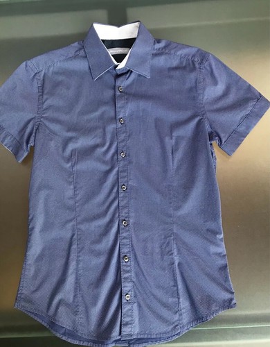Camicia mezza manica blu - manica,