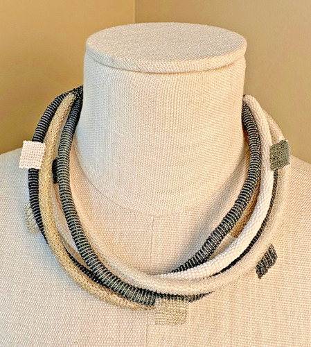 Collana con semi targhetta - collana,
