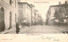 dq24 cartolina san giovanni valdarno corso vittorio emanuele 1904 arezzo super!
