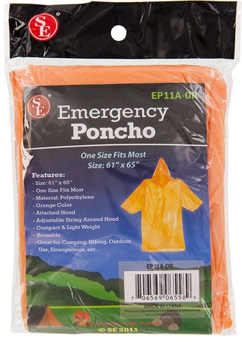 Poncho pioggia emergenza - poncho,