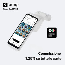 SumUp Terminal POS con stampante | 1,25% su tutte le carte | Solo Nuovi Clienti