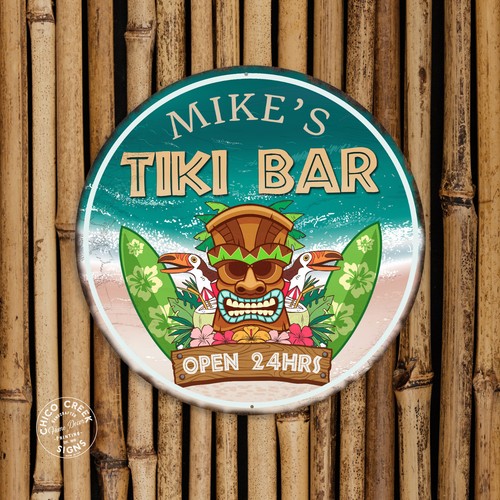 Insegna personalizzata tiki - insegna,