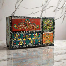 Cassetto in legno dipinto a