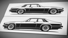 Adesivo Jaguar XJS V12 sagoma