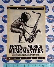 ADESIVO STICKER VINTAGE AUTOCOLLANT MUSIC MASTERS ANNI '80 