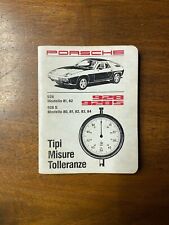 Tipi Misure Tolleranze - Porsche 928 / 928 S