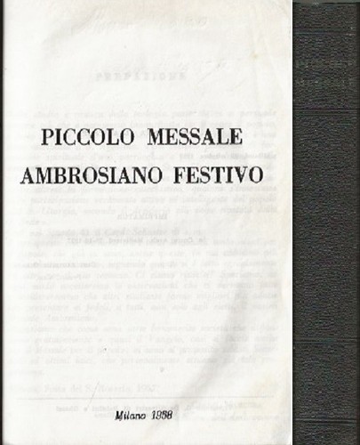 Piccolo messale ambrosiano - piccolo,