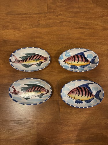 Set piatti pesce vietri - piatti,
