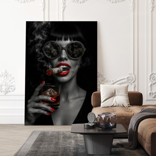 Donna fuma dollari - donna,