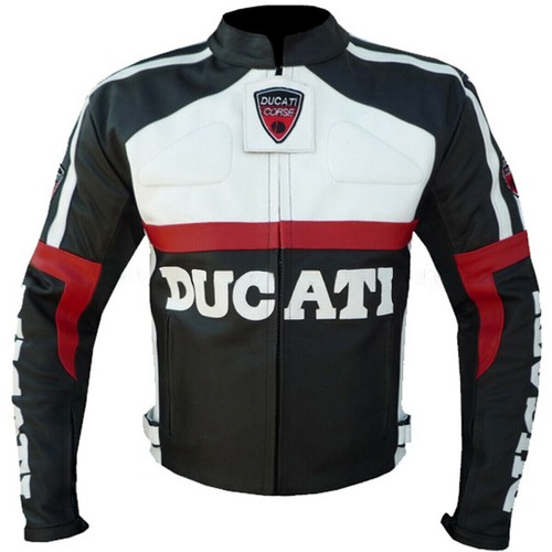 Giacca pelle ducati bianca - in,