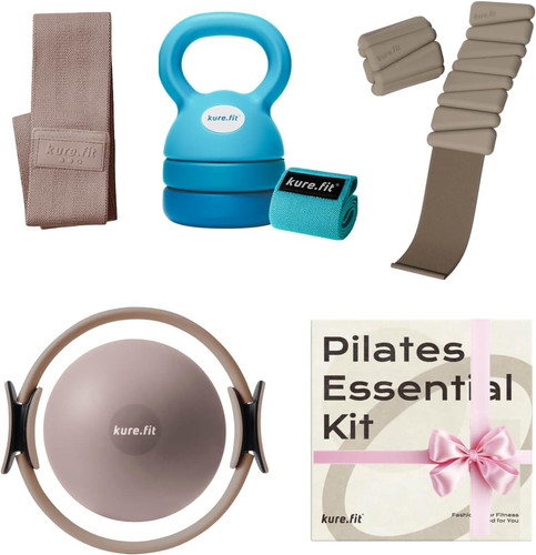 Kit kettlebell taupe pilates - kettlebell,