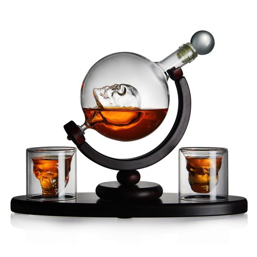 Whisky globus teschio - teschio, caraffa