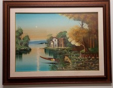 Grande quadro paesaggio lago