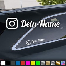 Instagram nome 2 adesivi nome utente pubblicità testo a scelta sticker auto idea regalo