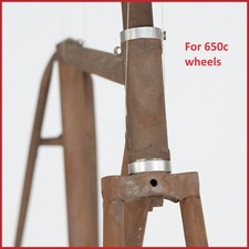 NOS MALAGNINI SET TELAIO ACCIAIO BICI CORSA STRADA VINTAGE BICI OLD LUGS 650c