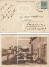 TIMBRO GORIZIA POSTE ITALIANE SU CARTOLINA 1917 RITORNO DEL BABBO, ARTE MODERNA