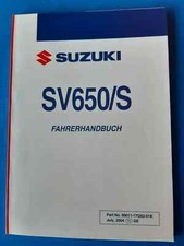 99011-17G52-01K Manuale moto SUZUKI SV 650S K5 fahrerhandbuch DEUTSCHE Tedesco
