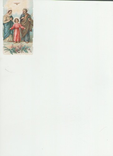 Sacra famiglia immaginetta - famiglia,