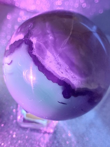 Volcano agate crystal sphere - agate,