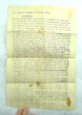 WW2   RSI DOCUMENTO  VERONA GIUSEPPE CASTELLETTI  GIORNALE L'ARENA VS FARINACCI