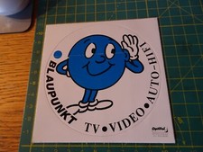 ADESIVO VINTAGE STICKER KLEBER  blaupunkt tv video auto hifi piccolo difetto