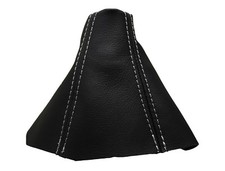 OPEL ZAFIRA B (2006-2011) Cuffia Leva Cambio 100% Vera Pelle - Cuciture Bianco