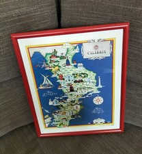 Stupendo Quadro in Cornice Gestori Distributori Carburanti Esso Cartina Calabria