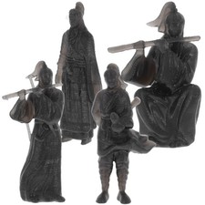 4 Pezzi Ornamenti Ufficio Mini Paesaggio Figurine Collezione Miniature