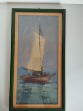 piccolo quadro olio su tela di Emanuele Pandolfini vintage