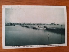 Chioggia (Venezia). Ponte sulla Laguna per Sottomarina e veduta di Chioggia.
