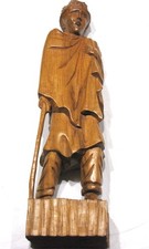 Pregiata statua lignea del