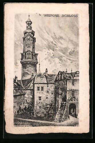 Cartolina artistica weimar - cartolina,