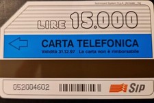SCHEDA TELEFONICA LIRE 15.000