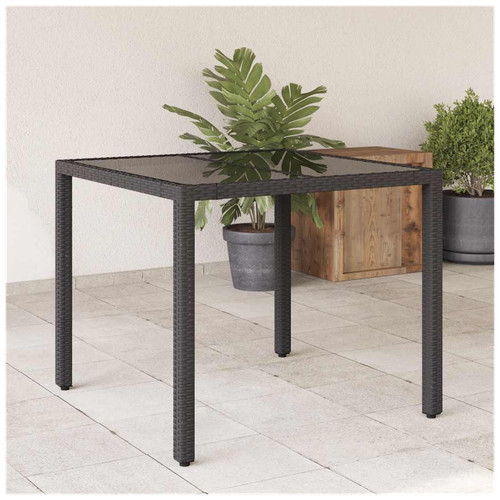 Garden table black 90x90x75 - garden, cm