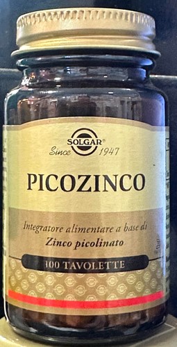 Solgar picozinco 100 tavolette - picozinco,