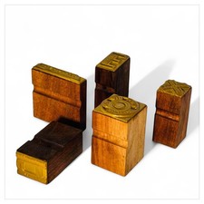 Set 5 Timbri Corrispondenza Vintage DANESE MILANO Design BRUNO MUNARI 1961 + Box