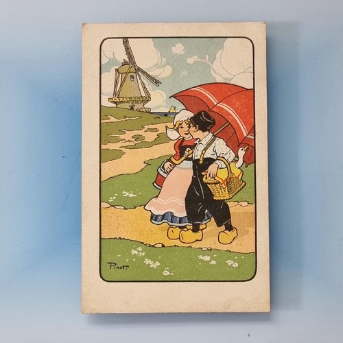 Windmill postcard c1925 dutch - postcard,