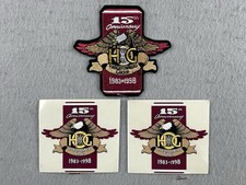 Set patch e decalcomanie 15° anniversario gruppo proprietari Harley 1983-1998 HOG Davidson