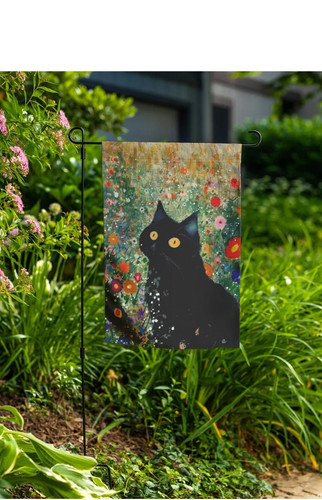 Bandiera giardino gatto - giardino,