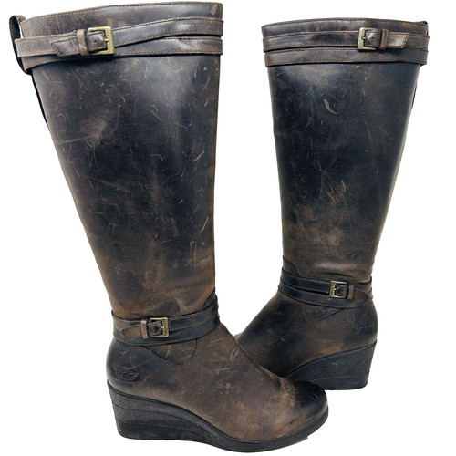 Stivali alti pelle ugg - pelle,
