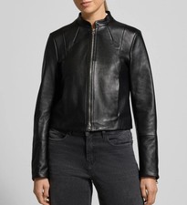 Giacca Pelle Nera Donna